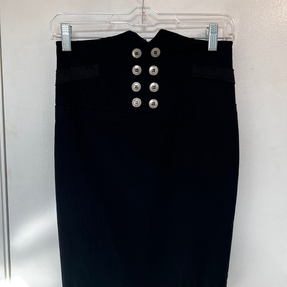 Valia Black stretch Pencil Skirt Size Medium